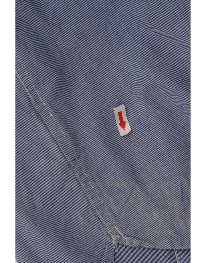 Superdry Herrenhemd aus mittelblauer Nadelstreifen-Baumwolle