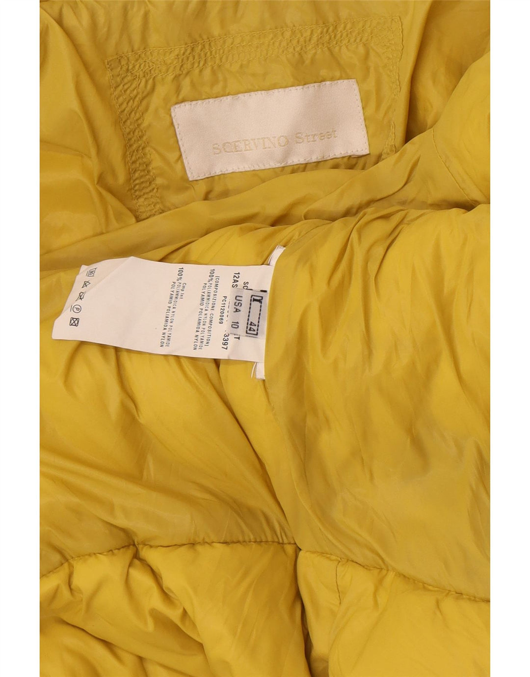 Scervino Street Damen wattierte Steppjacke IT 44 Mittelgelb Winter