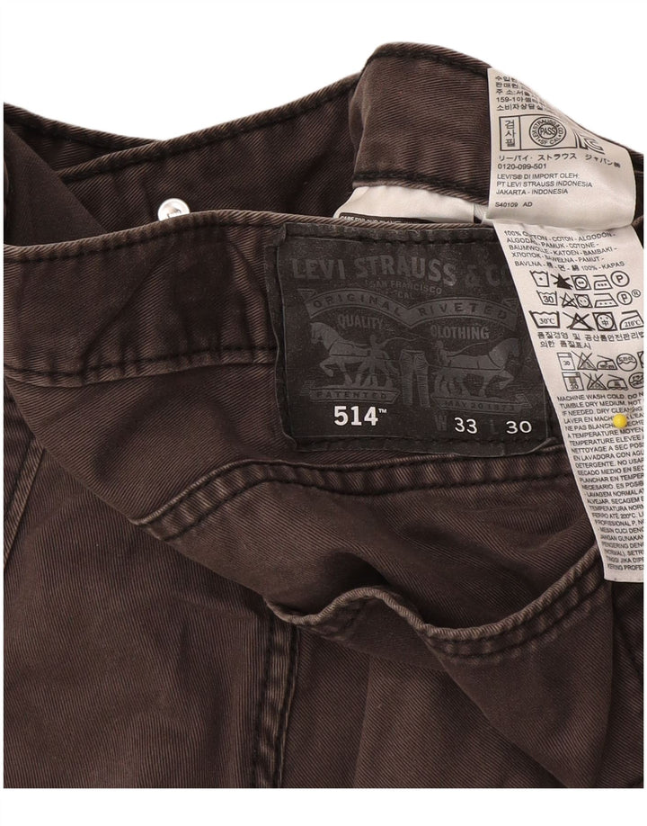 Levi's Herren 514 Straight Jeans W33 L30 Graue Baumwolle
