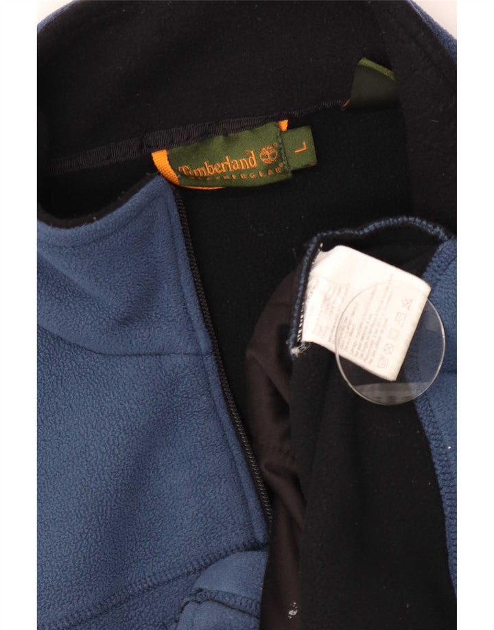 Timberland Herren Fleecejacke UK 40 Large Blau Polyester