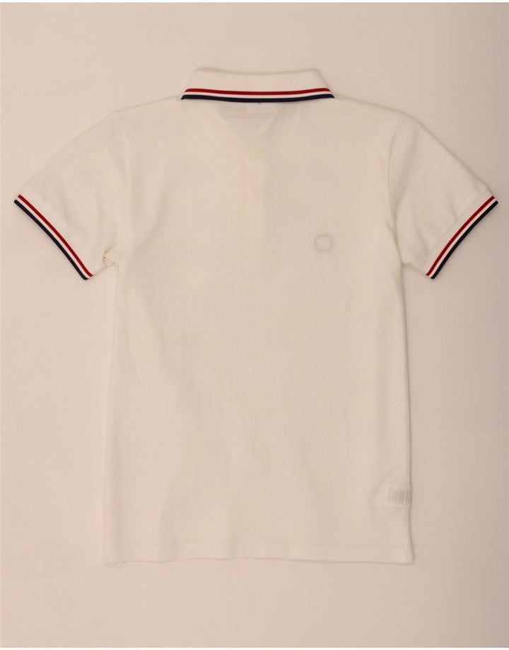 Pretty Green Herren-Poloshirt aus großer, weiß gestreifter Baumwolle