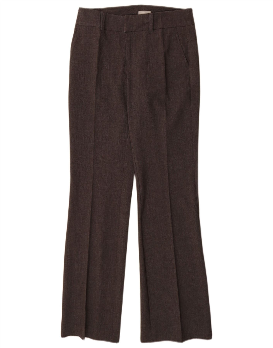 Stefanel Damen Bootcut-Anzughose EU 34 XS W28 L32 Braunes Polyester