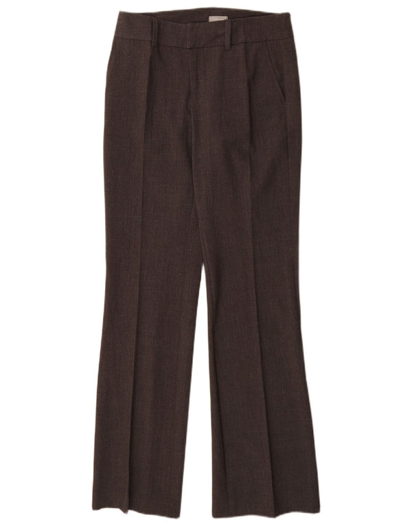 Stefanel Damen Bootcut-Anzughose EU 34 XS W28 L32 Braunes Polyester