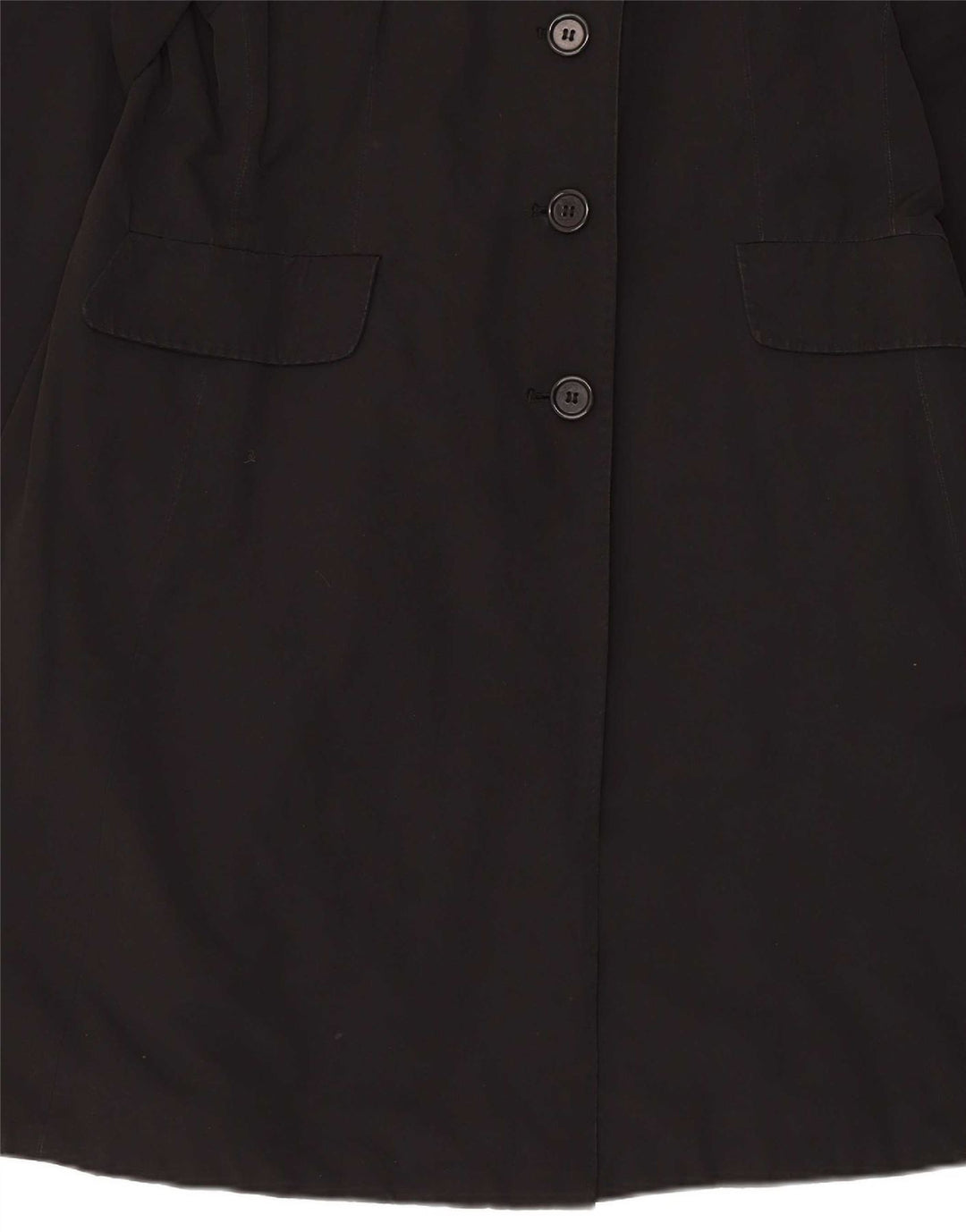 Aspesi Damenmantel UK 18 XL Schwarz Baumwolle