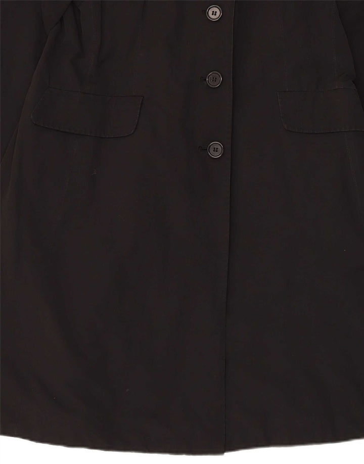Aspesi Damenmantel UK 18 XL Schwarz Baumwolle