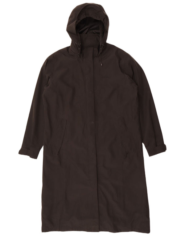 Rohan Womens Longline Raincoat mit Kapuze UK 16 Large Schwarz Polyester