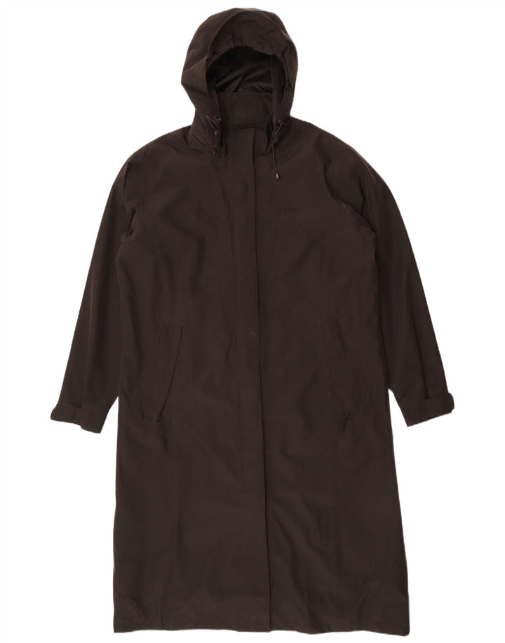 Rohan Womens Longline Raincoat mit Kapuze UK 16 Large Schwarz Polyester