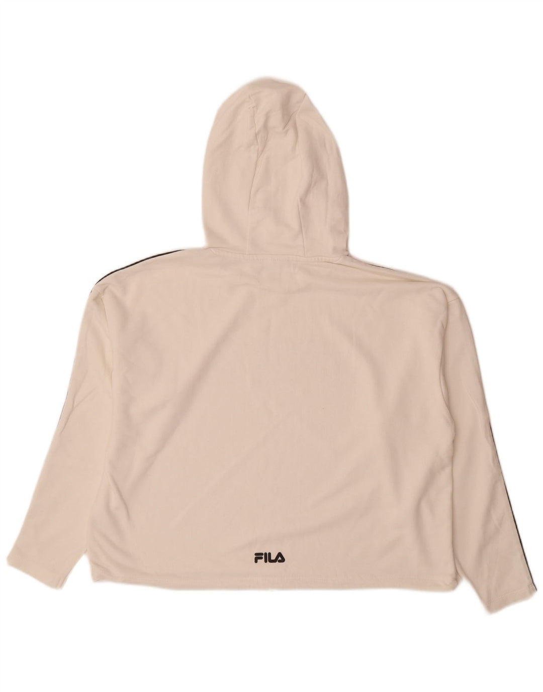 Fila Womens Graphic Oversized Hoodie Pullover UK 14 Mittelweiß Farbblock
