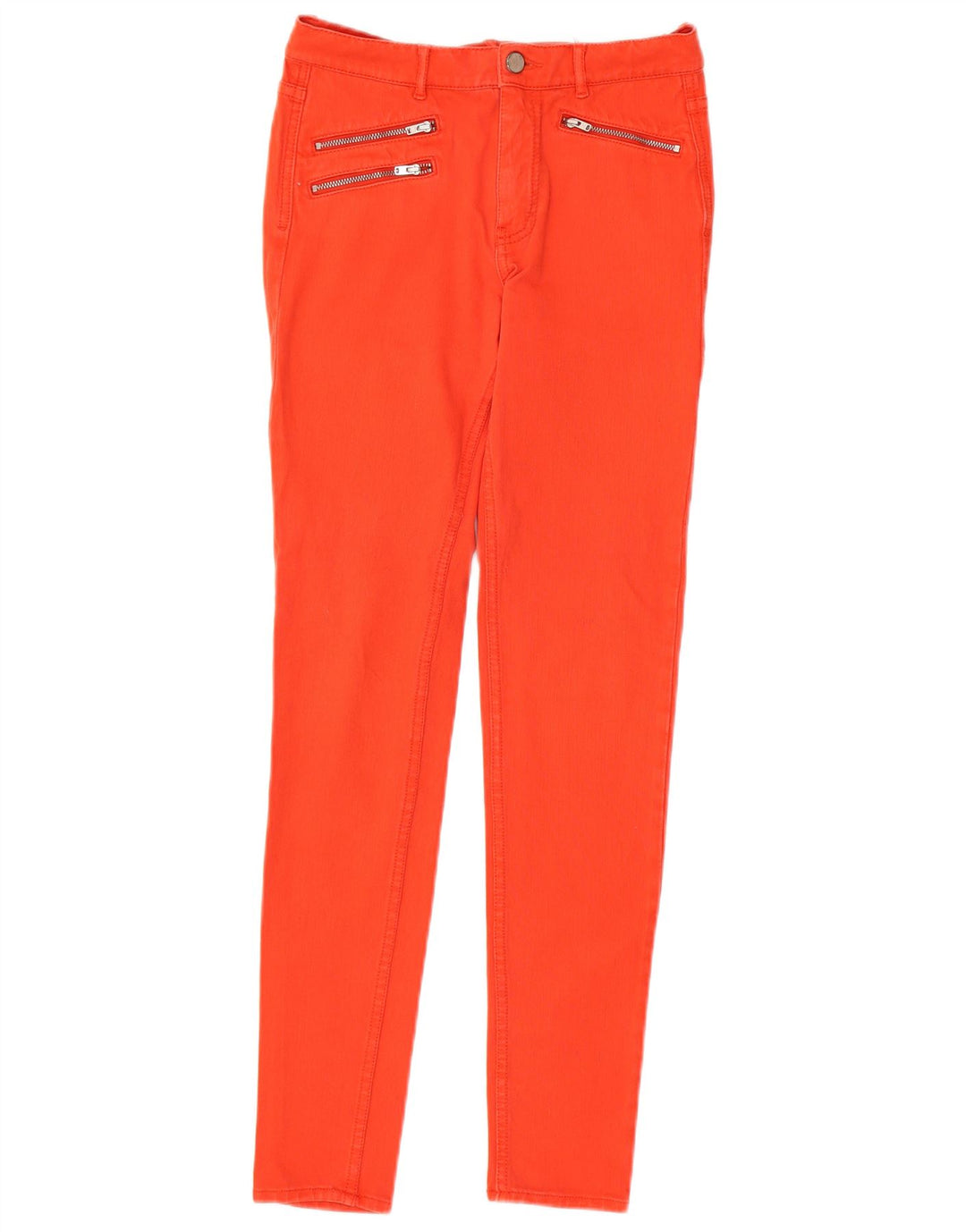 FRENCH CONNECTION Damen Skinny Jeans UK 8 Small W25 L30 Orange Baumwolle
