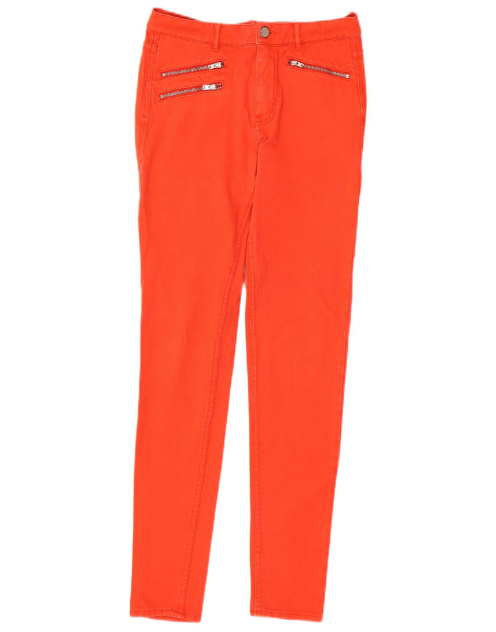 FRENCH CONNECTION Damen Skinny Jeans UK 8 Small W25 L30 Orange Baumwolle