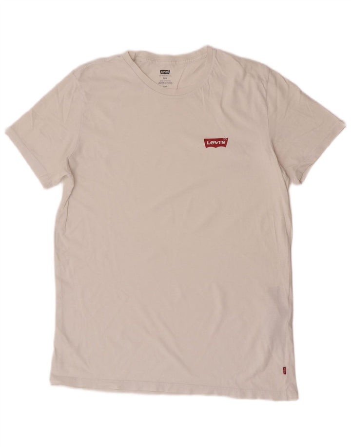 Levi's Herren-T-Shirt-Oberteil, groß, aus weißer Baumwolle