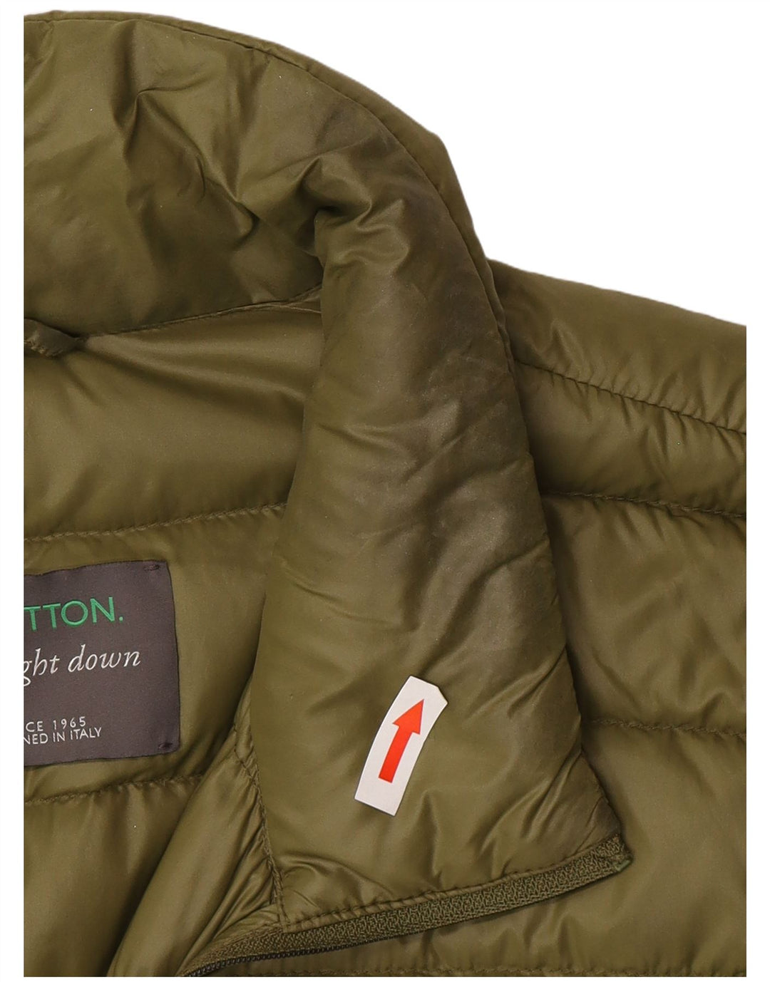 Benetton Damen Wattierte Jacke UK 10 Small Grün
