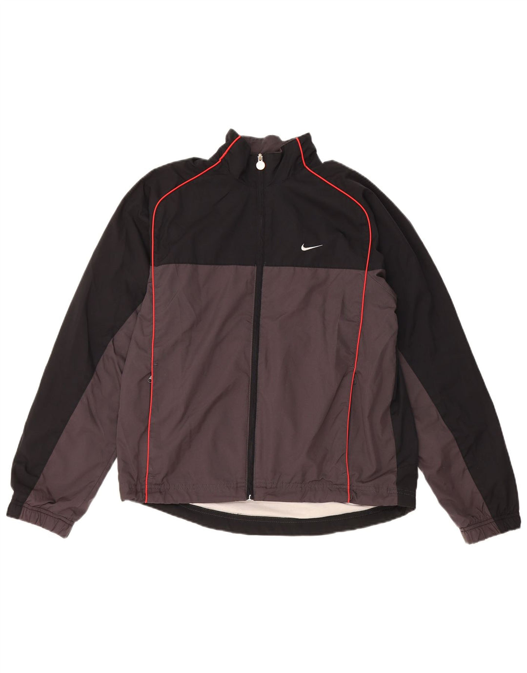 Nike Herren-Trainingsanzugoberteil, UK-Größe 35/37, klein, graues Colourblock-Polyester