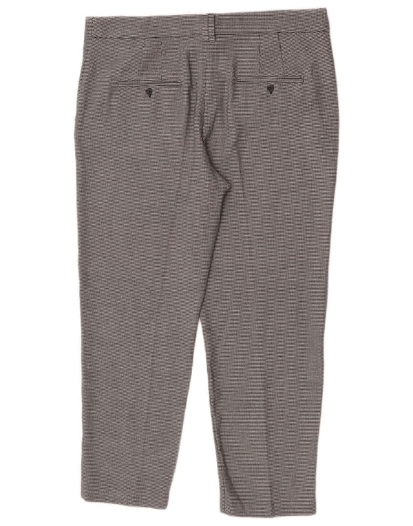 Marks & Spencer Damen-Hose, kurz geschnitten, UK 44, Größe L, W34, L26, Schwarz, geometrisch