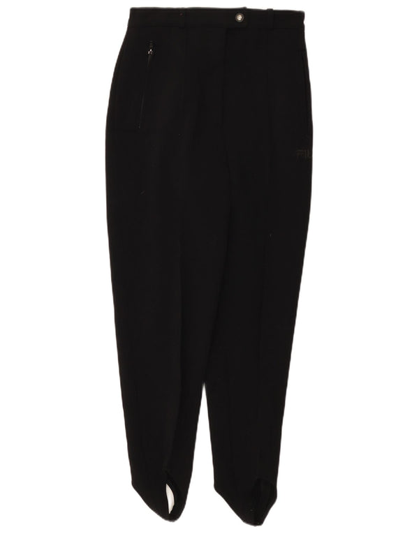 Fila Damen Steigbügelhose IT 42 Medium W26 L28 Schwarz Polyamid