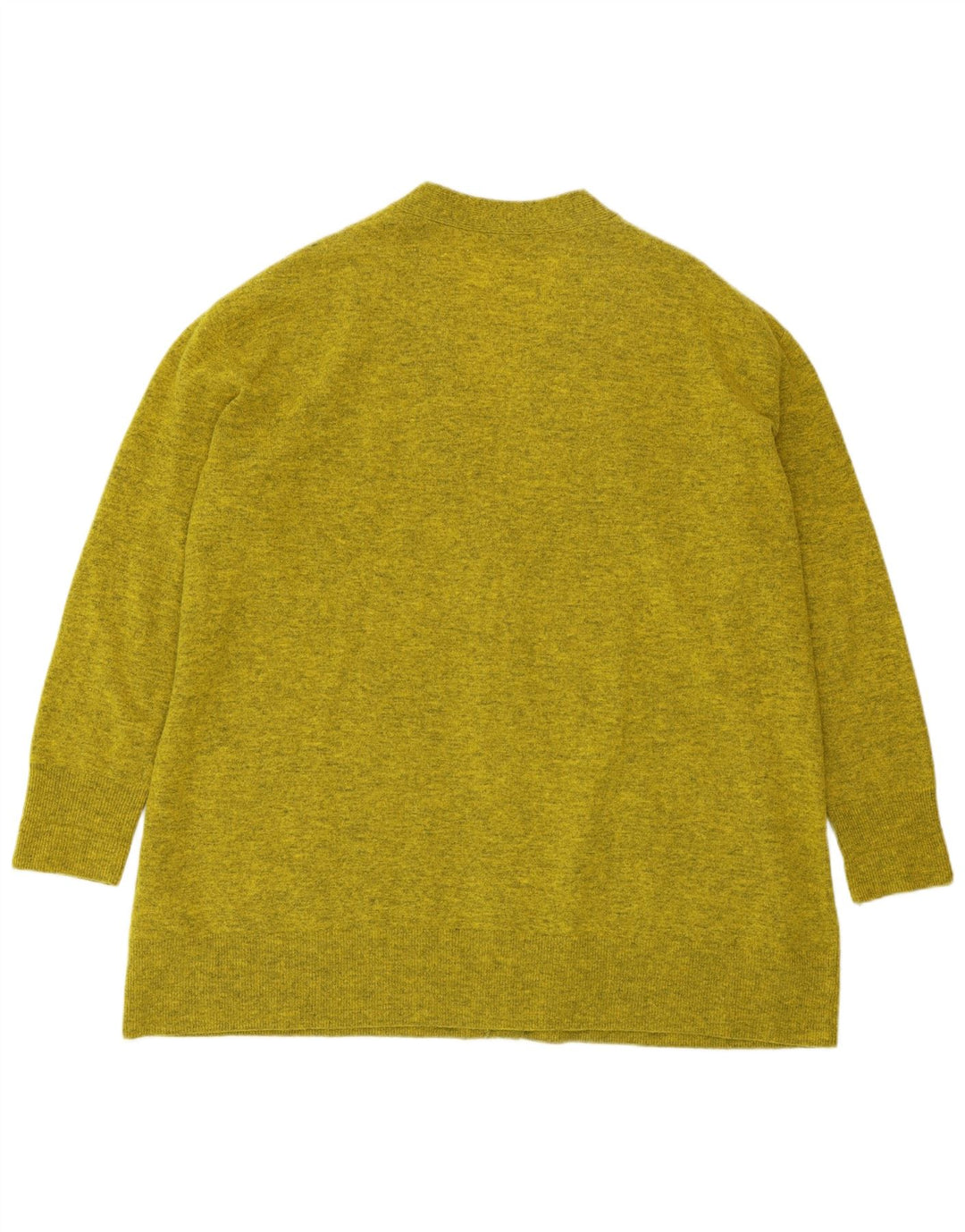 COS Langer, übergroßer Damen-Cardigan, Gr. 14, Mittelgrün meliert