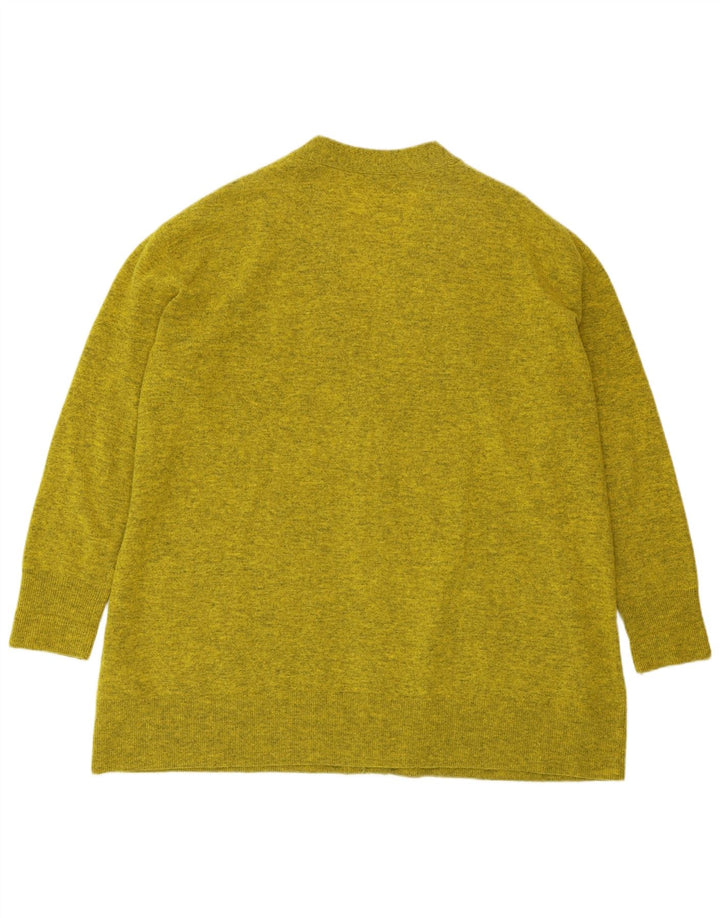 COS Langer, übergroßer Damen-Cardigan, Gr. 14, Mittelgrün meliert