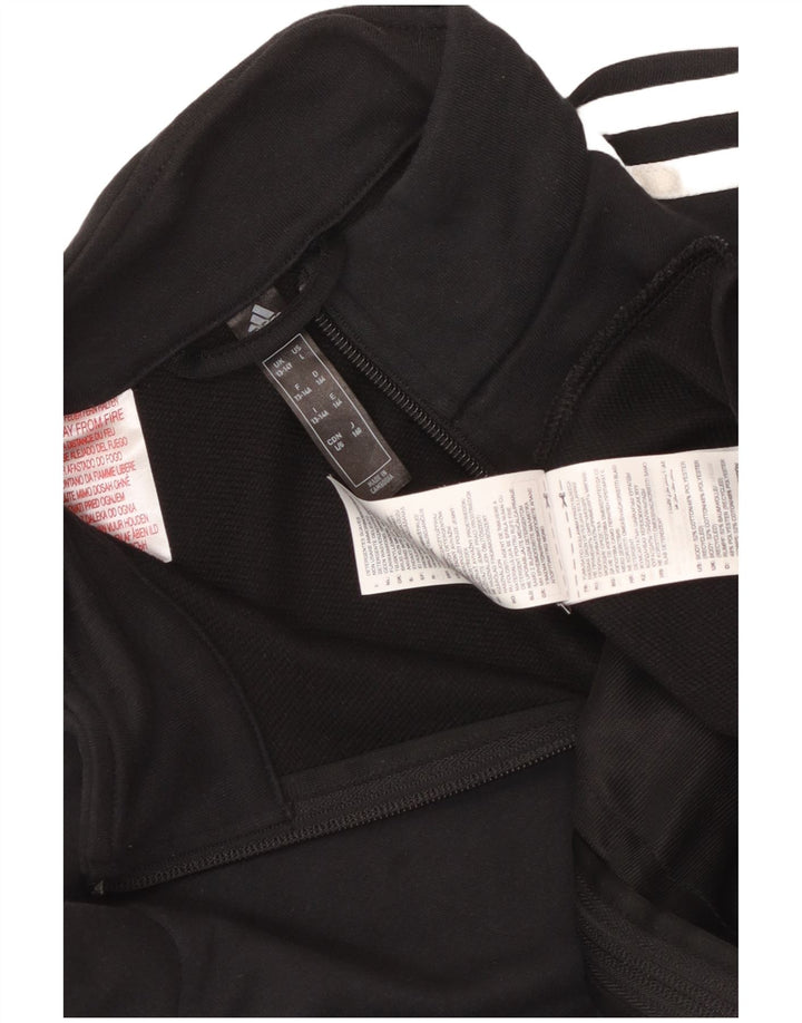 Adidas Jungen-Trainingsanzug-Top-Jacke, 13–14 Jahre, schwarze Baumwolle