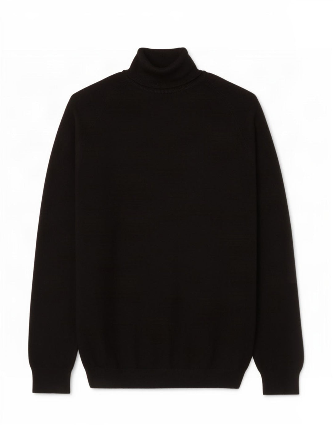 Rollkragenpullover für Herren von Zara, mittelschwarze Viskose