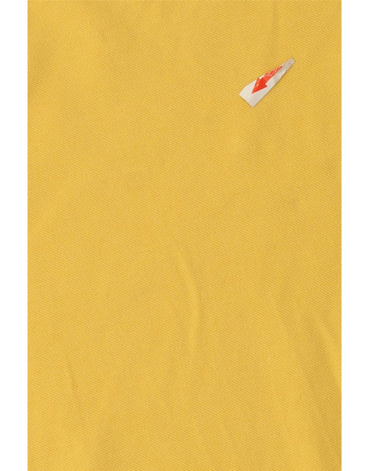 Kappa Herren-Poloshirt, groß, gelbe Baumwolle