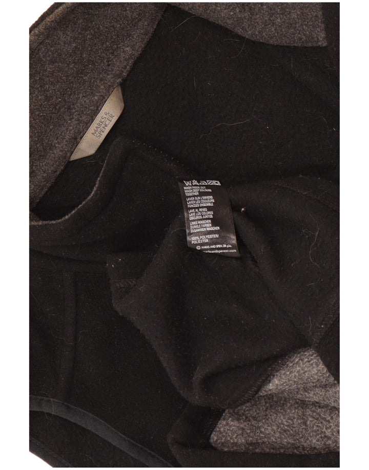 Marks & Spencer Damen Fleeceweste UK 10 Small Schwarz Polyester