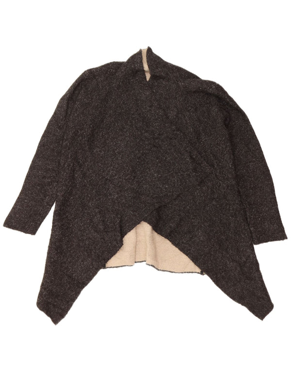 Offener Strickjackenpullover für Damen von Zara, UK 16, Größe L, Schwarz, Acryl