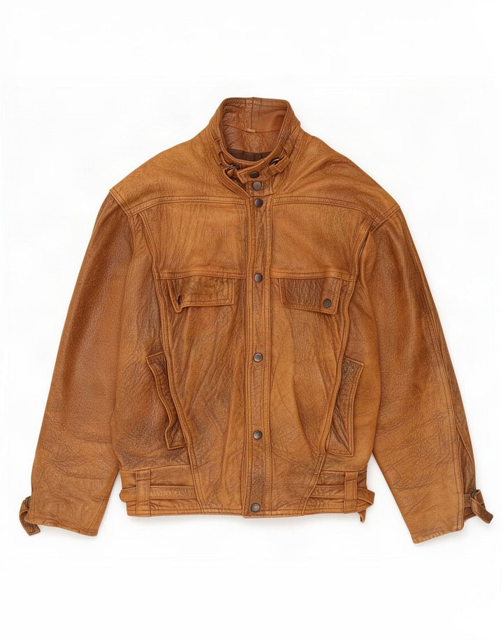 Vintage Herren Lederjacke UK 40 Large Braun