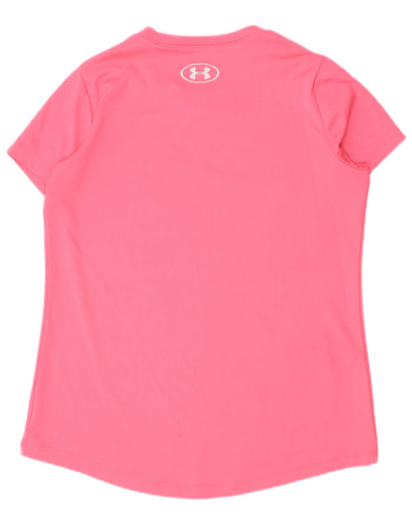 Under Armour Heat Gear Grafik-T-Shirt-Oberteil für Mädchen, 7–8 Jahre, Größe S, Rosa