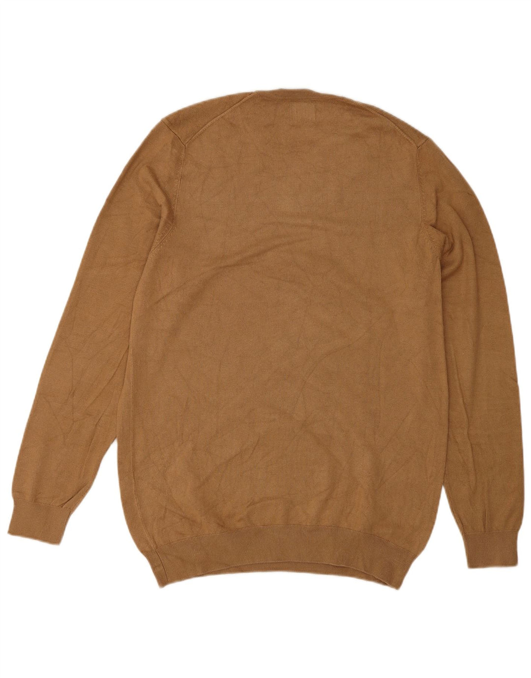 Zara Herren-Pullover mit Rundhalsausschnitt, kleine braune Viskose