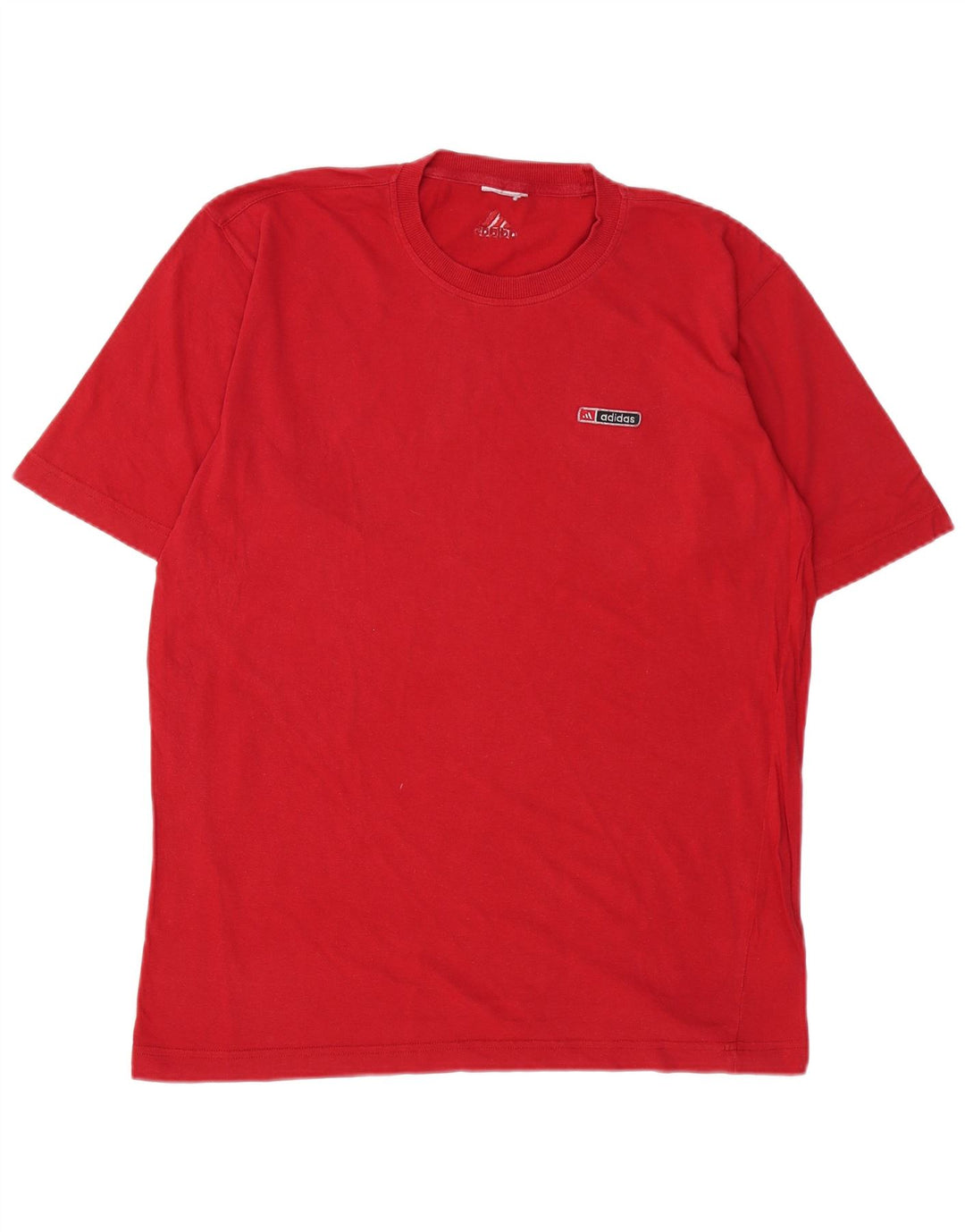 ADIDAS Mens T-Shirt Top Medium Red Cotton