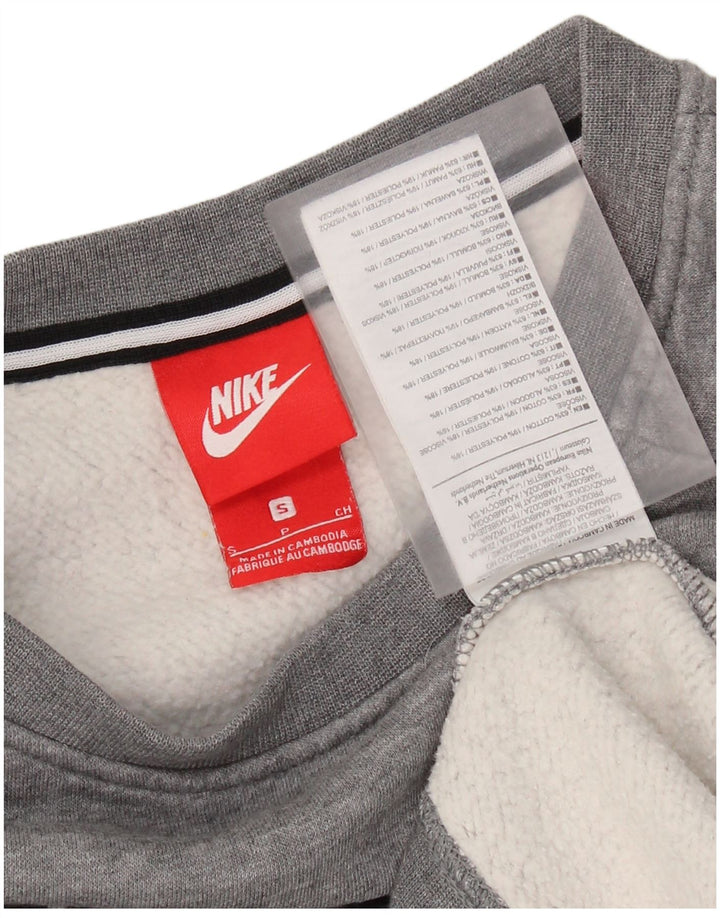 Nike Herren-Sweatshirt mit Grafik, Größe S, Grau, Baumwolle