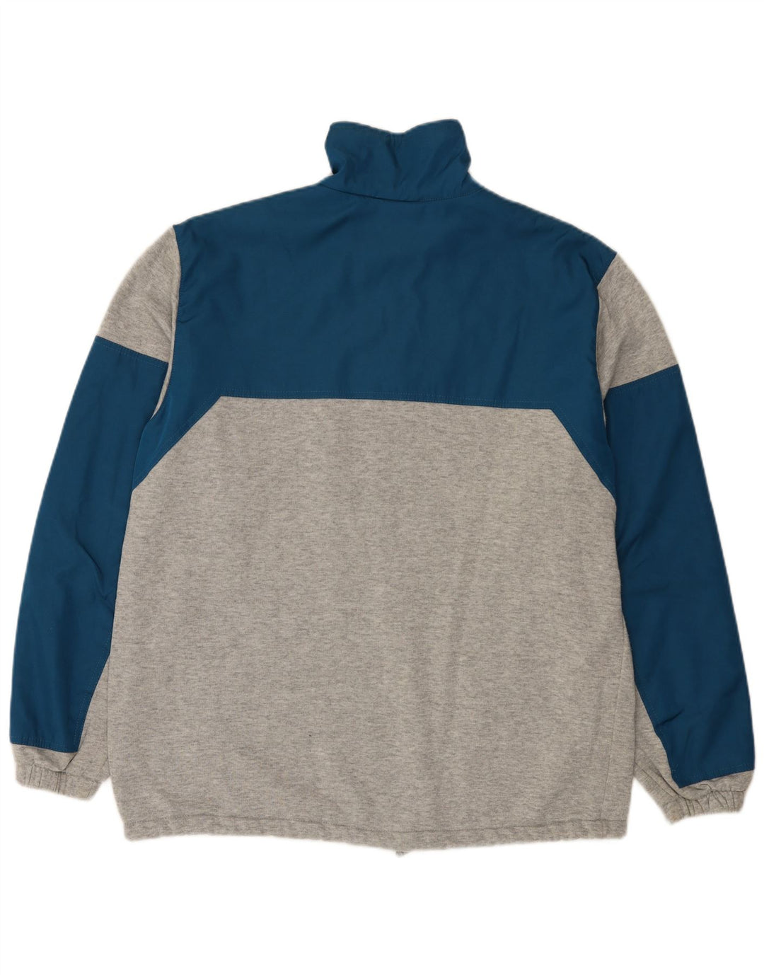 Aesse Herren-Sweatshirt mit Reißverschluss am Hals, groß, Grau, Farbblock