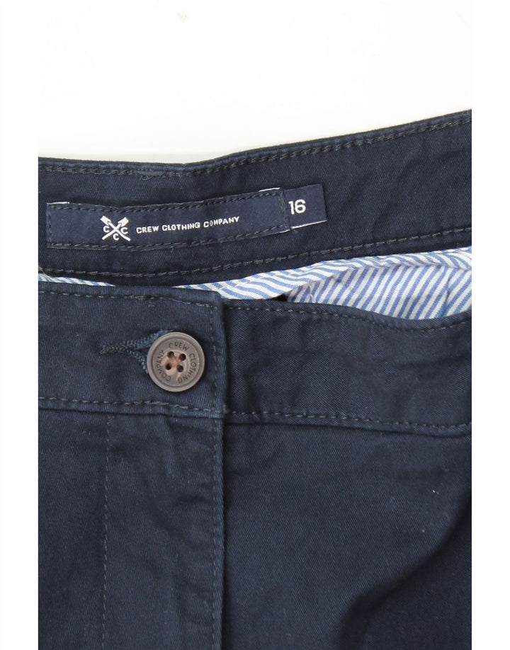 CREW CLOTHING Damen Tapered Chinohose UK 16 Large W38 L29 Marineblau