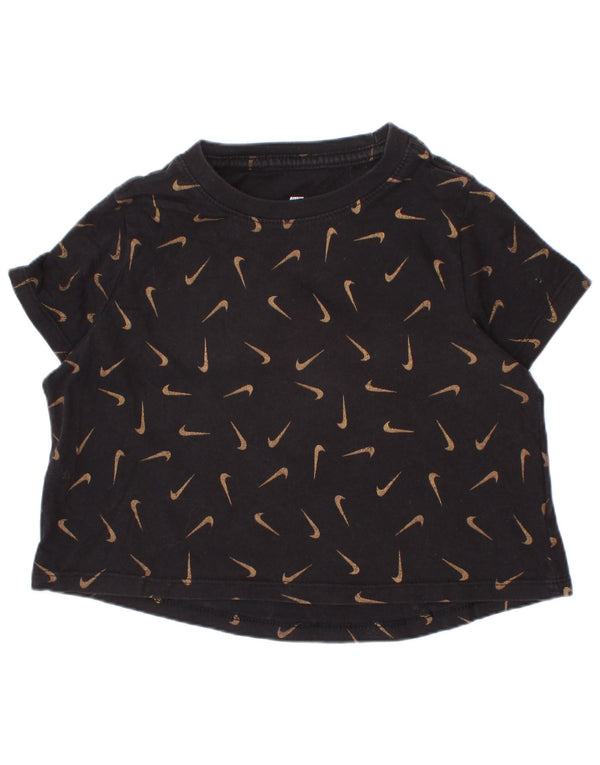 Nike Mädchen-T-Shirt mit Grafik, 8–9 Jahre, Größe S, Schwarz, gepunktet