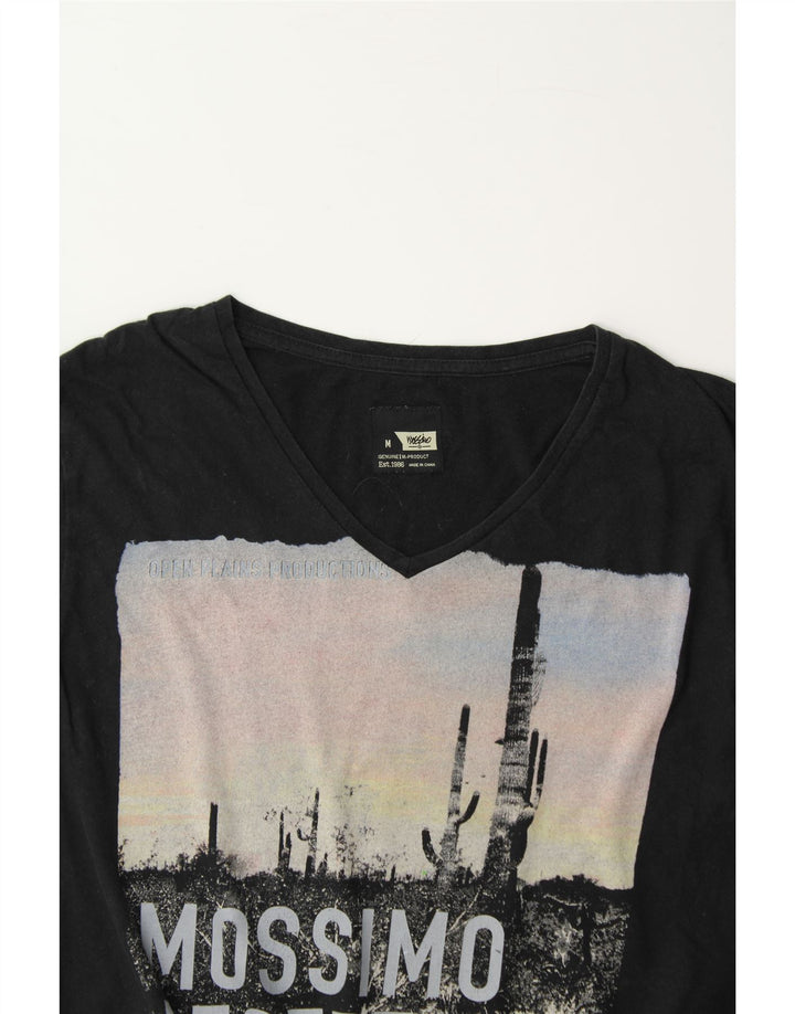 MOSSIMO Mens Graphic T-Shirt Top Medium Black Cotton Vintage Mossimo and Second-Hand Mossimo from Messina Hembry 