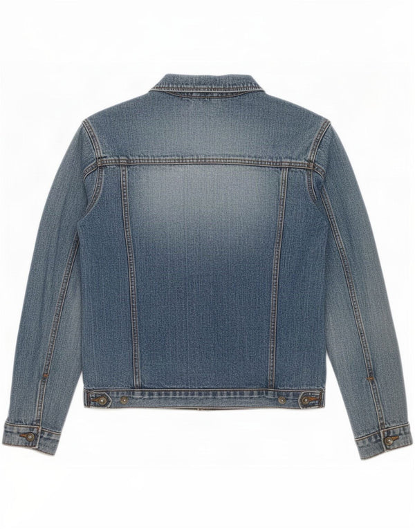 Eddie Bauer Womens Denim Jacket UK 14 Medium Blue Cotton