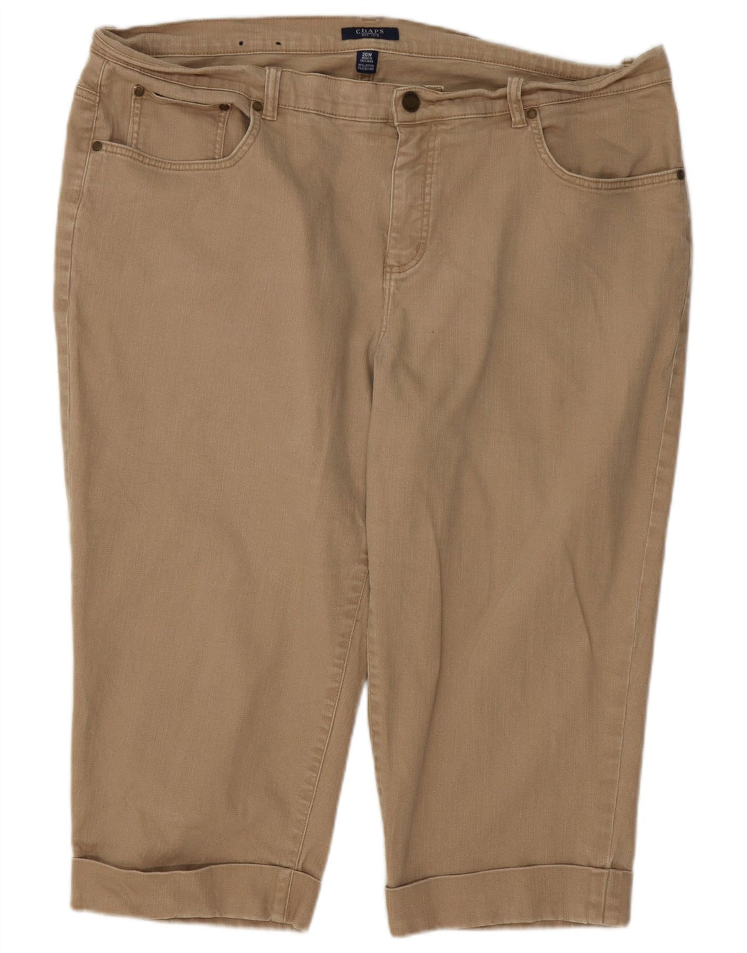 Chaps Damen Bermudashorts US 20 3XL W40 Beige Baumwolle