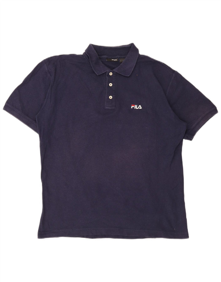 FILA Herren-Poloshirt, große marineblaue Baumwolle