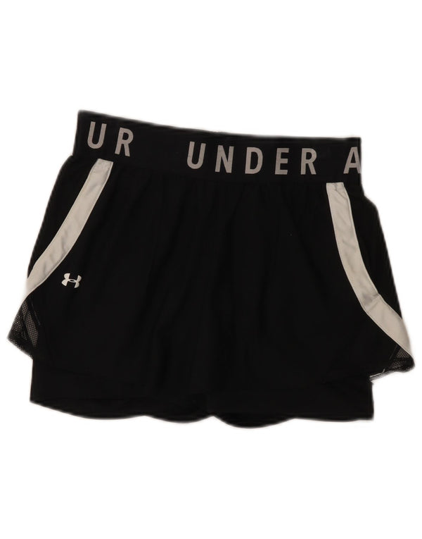 Under Armour Damen Heat Gear Sportshorts UK 8 Small Schwarz Colourblock