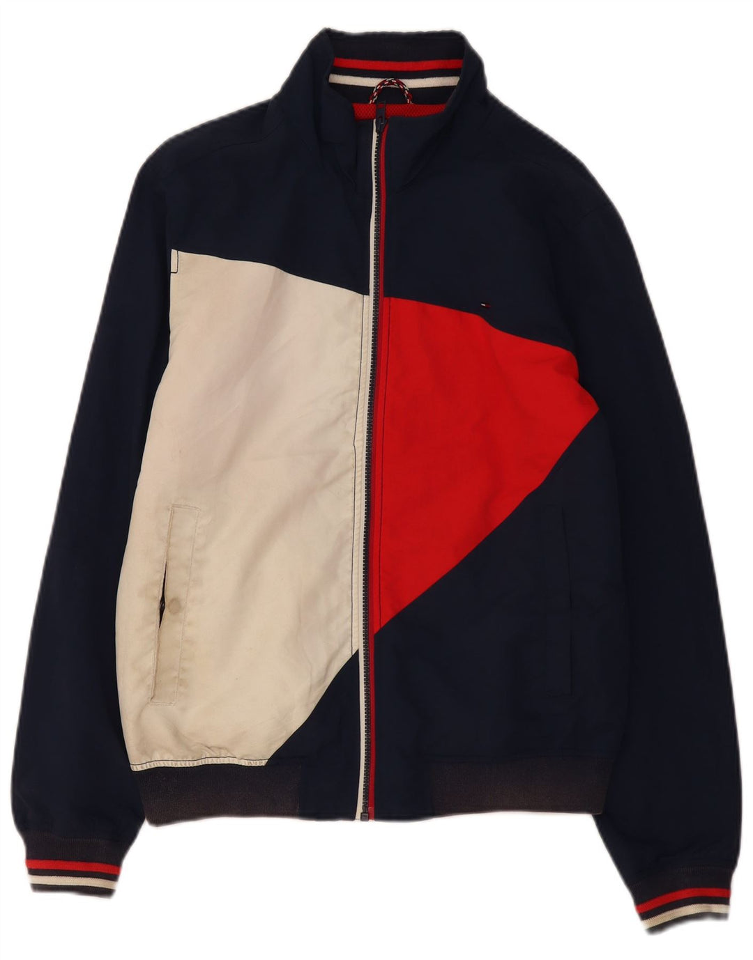 Tommy Hilfiger Herren-Trainingsanzug-Top-Jacke, mittelgroß, Marineblau, Farbblock