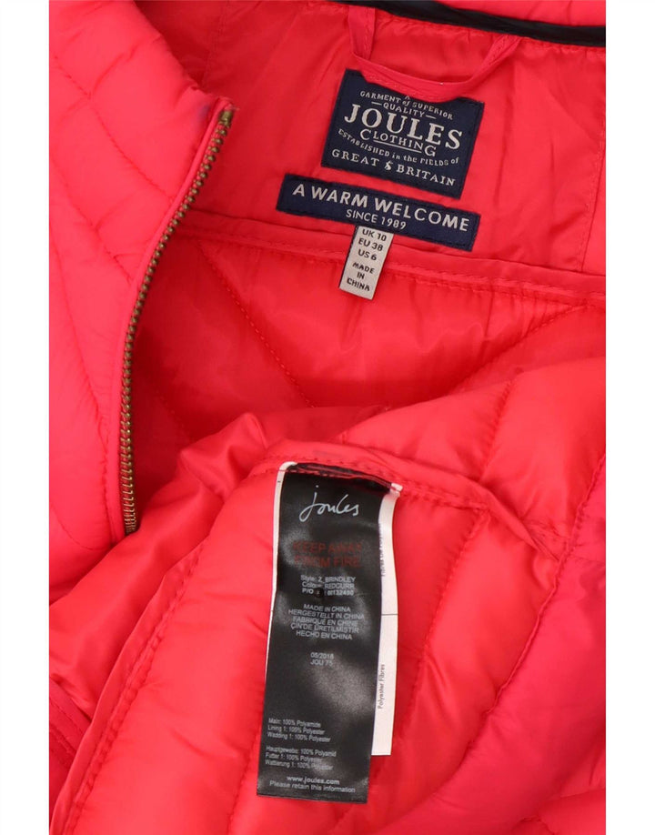Joules Damen Wattierte Weste UK 10 Small Pink Polyamid