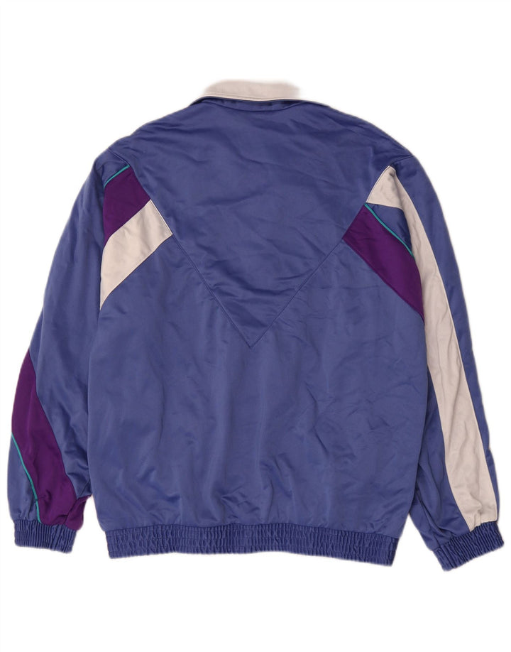 Lotto Herren-Trainingsanzug-Top-Jacke, großes blaues Farbblock-Polyester