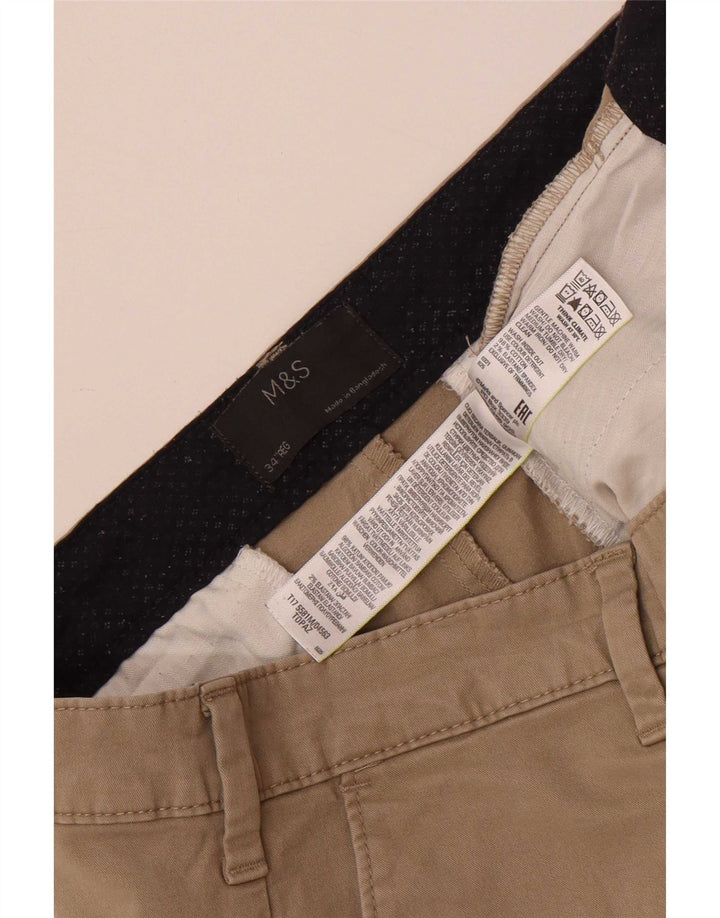 Marks & Spencer Herren-Chinoshorts W34, große braune Baumwolle
