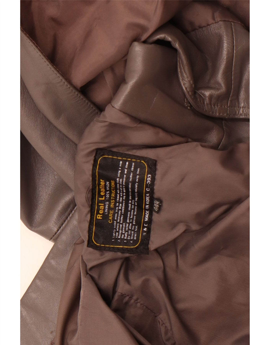 Vintage Herren 2 Knopf Leder Blazer Jacke UK 44 2XL Braunes Leder