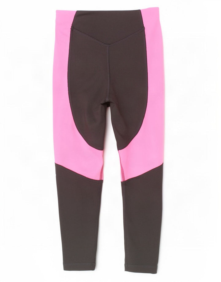 Puma Graphic Capri-Leggings für Mädchen, 7–8 Jahre, schwarzes Colourblock-Polyester