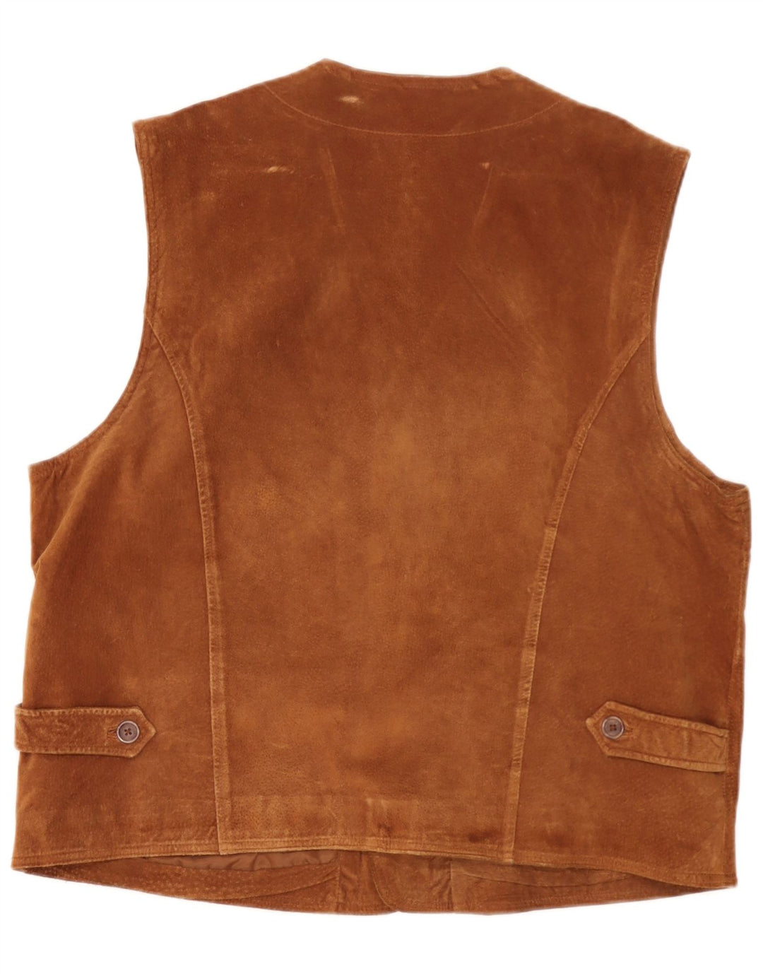 Front Line Herren Wildlederweste UK 48 2XL Braunes Leder