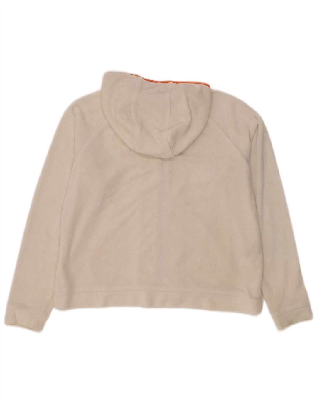 Slam Damen-Fleece-Kapuzenpullover mit Reißverschluss, übergroß, Gr. 10, Größe S, Weiß, Polyester