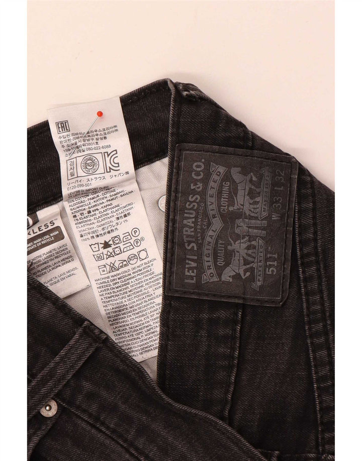 Levi's Herren 511 Slim Jeans W33 L28 Graue Baumwolle