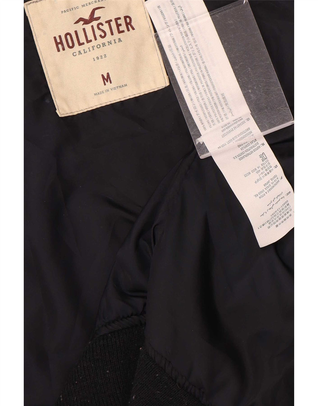 Hollister Herren Bomberjacke UK 38 Medium Marineblau Polyester