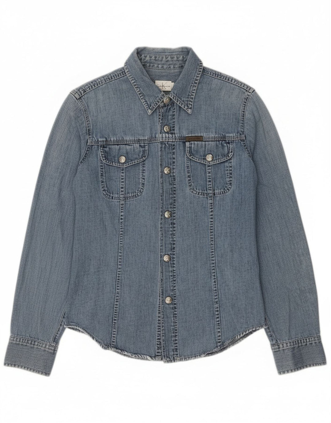 Calvin Klein Jeans Damen Jeanshemd mittelblaue Baumwolle